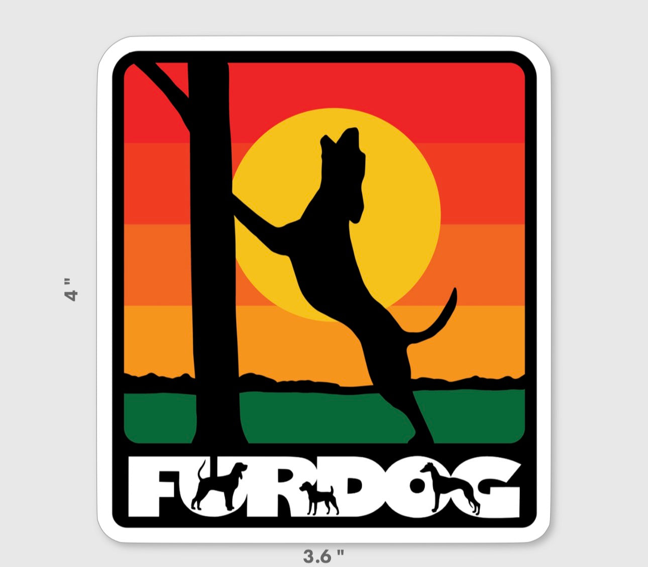 Sunset CoonHound Treeing Decal