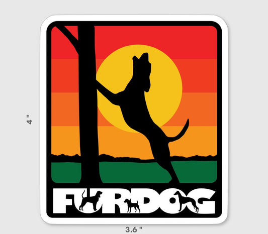Sunset CoonHound Treeing Decal